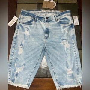 Distressed Light Blue Denim Shorts New with tags!!